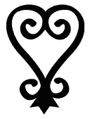 Sankofa - heart-shpaed motiff